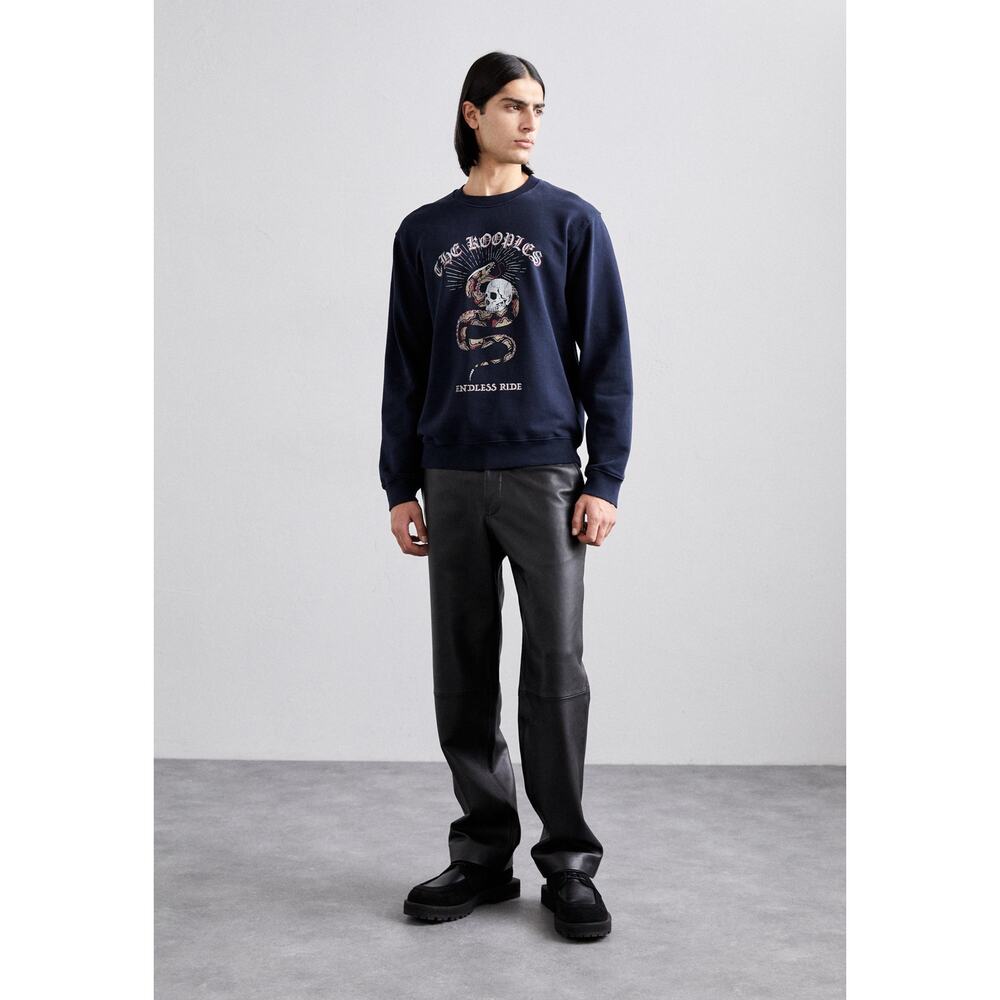 MSRP $275 NWT THE KOOPLES SWEATSHIRT - WASHED NAVY Size L | SAME DAY SHIP